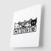 DIE 8-BIT-KATZEN M30 W QUADRATISCHE WANDUHR (Winkel)