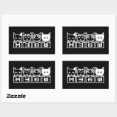 DIE 8-BIT-KATZEN M30 W RECHTECKIGER AUFKLEBER (Blatt)