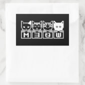 DIE 8-BIT-KATZEN M30 W RECHTECKIGER AUFKLEBER (Tasche)