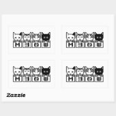 DIE 8-BIT-KATZEN M30 W RECHTECKIGER AUFKLEBER (Blatt)