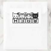 DIE 8-BIT-KATZEN M30 W RECHTECKIGER AUFKLEBER (Tasche)