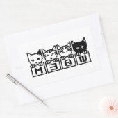 DIE 8-BIT-KATZEN M30 W RECHTECKIGER AUFKLEBER (Umschlag)