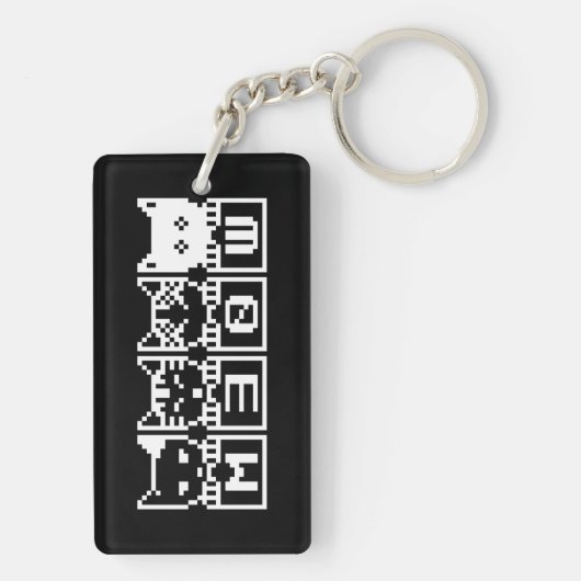 DIE 8-BIT-KATZEN M30 W SCHLÜSSELANHÄNGER (Rückseite)