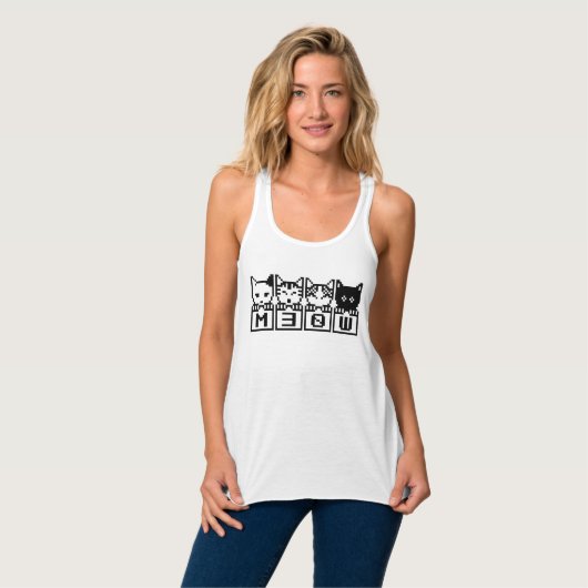 DIE 8-BIT-KATZEN M30 W TANK TOP (Vorderseite Vollansicht)