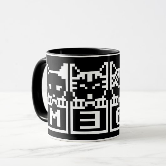 DIE 8-BIT-KATZEN M30 W TASSE (Vorderseite Links)