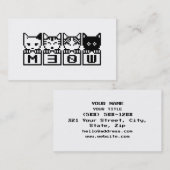 DIE 8-BIT-KATZEN M30W VISITENKARTE (Vorne/Hinten)