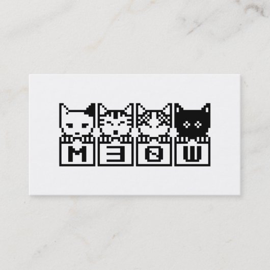 DIE 8-BIT-KATZEN M30W VISITENKARTE (Vorderseite)