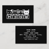 DIE 8-BIT-KATZEN M30W VISITENKARTE (Vorne/Hinten)