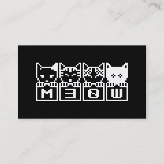 DIE 8-BIT-KATZEN M30W VISITENKARTE (Vorderseite)