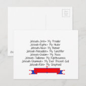 Die 8 Namen Gottes Postkarte (Vorne/Hinten)