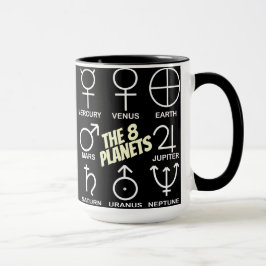 Die 8 Planetensymbole-Tabelle  Tasse