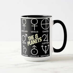 Die 8 Planetensymbole-Tabelle Tasse