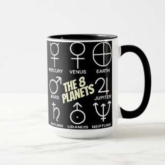 Die 8 Planetensymbole-Tabelle  Tasse