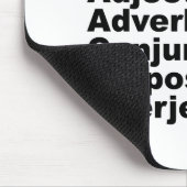 Die 8 Teile der englischen Sprache Mousepad (Ecke)