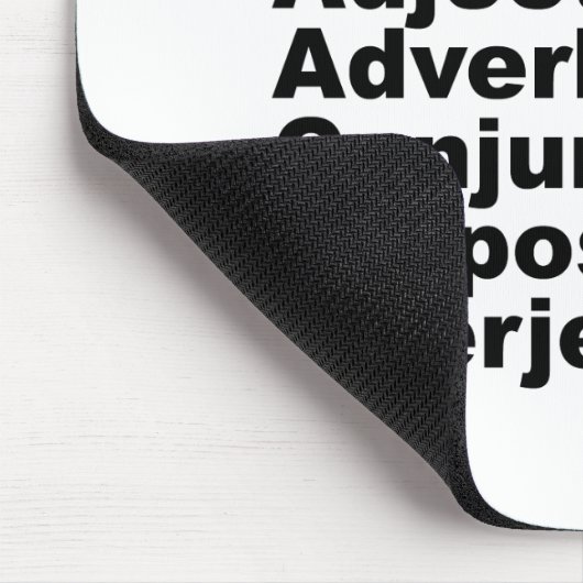 Die 8 Teile der englischen Sprache Mousepad (Ecke)