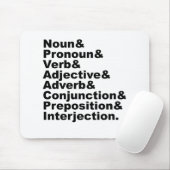Die 8 Teile der englischen Sprache Mousepad (Mit Mouse)