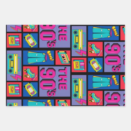 Die 90er Jahre Geschenkpapier Set (Vorderseite 3)