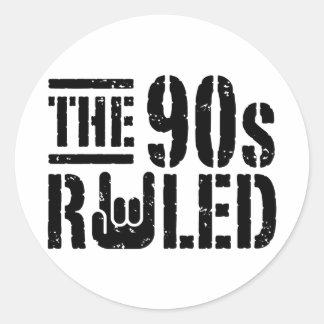 Die 90er Jahre regierten Runder Aufkleber