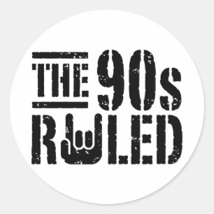 Die 90er waren großartig runder aufkleber