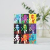Die 9 Gesichter der Bush-Postkarte Postkarte (Stehend Vorderseite)