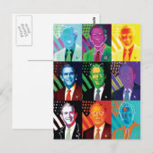 Die 9 Gesichter der Bush-Postkarte Postkarte (Vorne/Hinten)