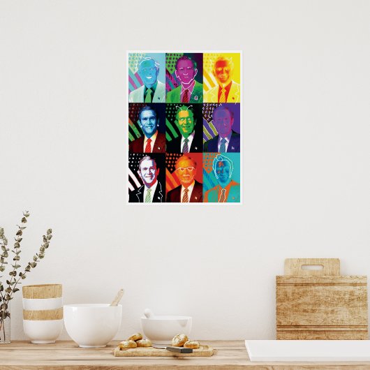 Die 9 Gesichter von Bush-Poster Poster (Küche)