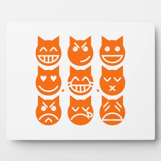 Die 9 Leben der Emoji-Katze Fotoplatte (Vorderseite)