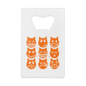 Die 9 Leben der Emoji-Katze Geldbeutel Flaschenöffner (Rückseite)