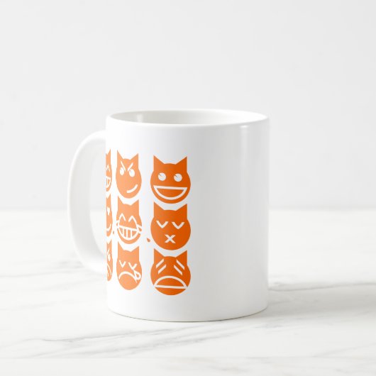 Die 9 Leben der Emoji-Katze Kaffeetasse (Vorderseite Links)