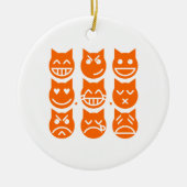 Die 9 Leben der Emoji-Katze Keramikornament (Vorne)