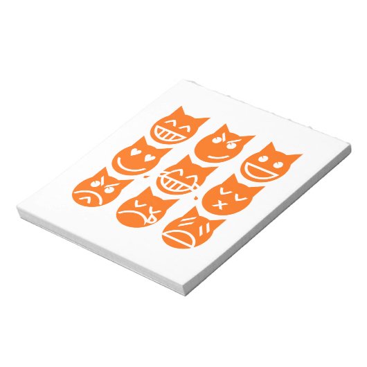 Die 9 Leben der Emoji-Katze Notizblock (Rotiert)