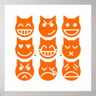 Die 9 Leben der Emoji-Katze Poster