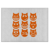 Die 9 Leben der Emoji-Katze Schneidebrett (Vorderseite)