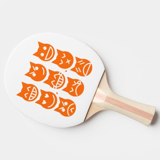 Die 9 Leben der Emoji-Katze Tischtennis Schläger (Seitenansicht)