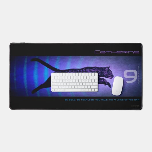 Die 9 Leben der Katze Schreibtischunterlage (Tastatur & Maus)