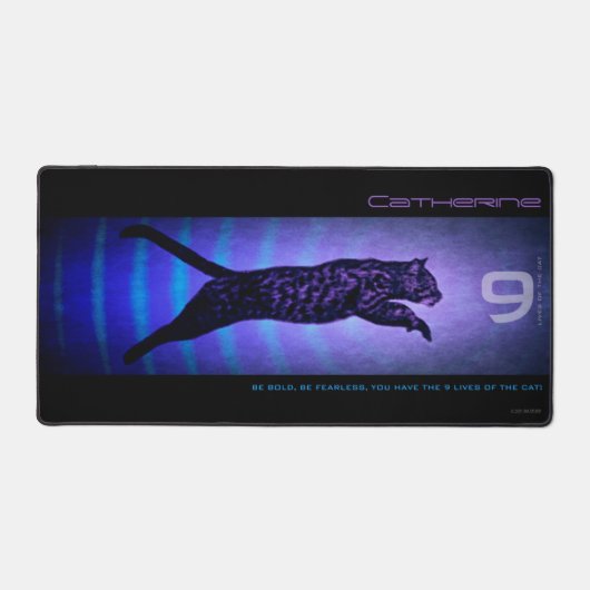 Die 9 Leben der Katze Schreibtischunterlage (Vorderseite)