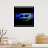 Die 9 Lebenden des Katzenposters Poster (Küche)