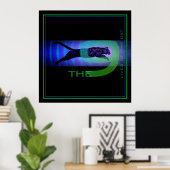 Die 9 Lebenden des Katzenposters Poster (Heimbüro)