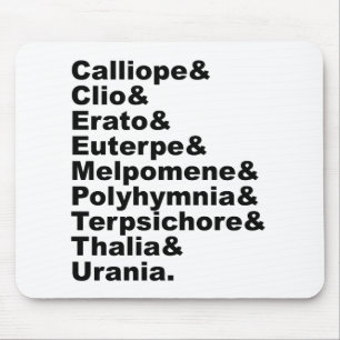Die 9 Mäuse, die von der griechischen Mythologie p Mousepad