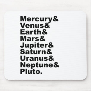 Die 9 Planeten des Sonnensystems (vor 2006) Mousepad