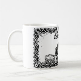 Die 9-to-5-Tarotkarte | Lustiges Firmenskelett  Kaffeetasse