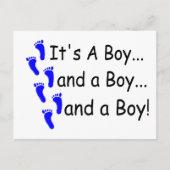 Die A Boy Baby Triplets Postkarte (Vorderseite)