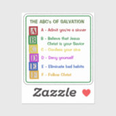 Die ABCs der Rettung Aufkleber (Blatt)