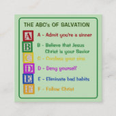 Die ABCs der Rettung Begleitkarte (Vorderseite)