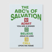 Die ABCs der Rettung Magnetkarte (Vorderseite)