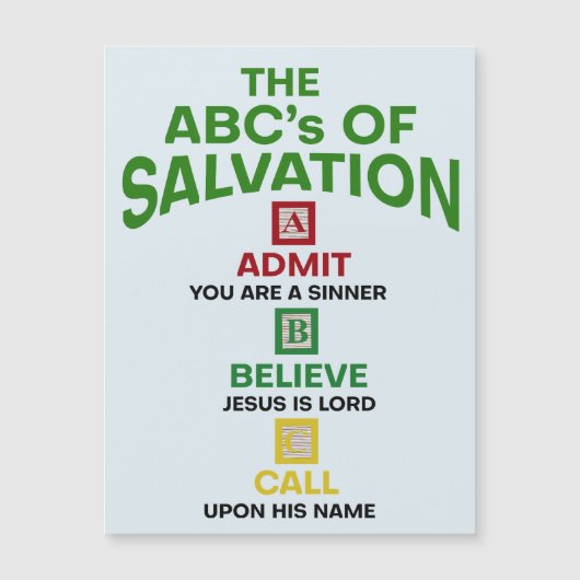 Die ABCs der Rettung Magnetkarte (Vorderseite)