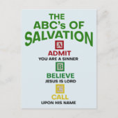 Die ABCs der Rettung Postkarte (Vorderseite)