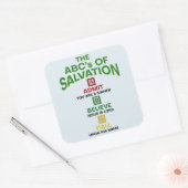 Die ABCs der Rettung Quadratischer Aufkleber (Umschlag)