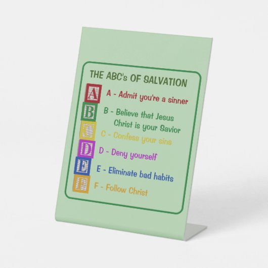 Die ABCs der Rettung Sockelschild (Vorderseite)