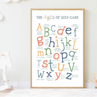 Die ABCs des sozialen Lernens der Selbstversorgung Poster